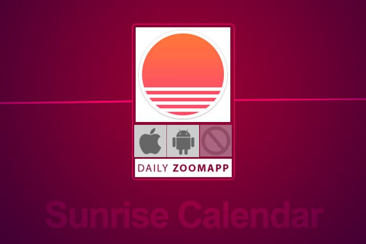 زوماَپ: Sunrise Calendar، یک تقویم کامل