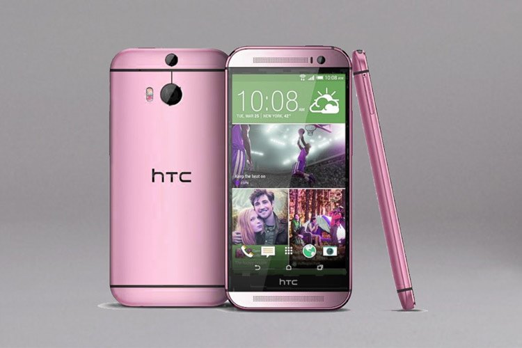 تلفن HTC One M8 در رنگهای آبی، صورتی و قرمز نیز عرضه میشود