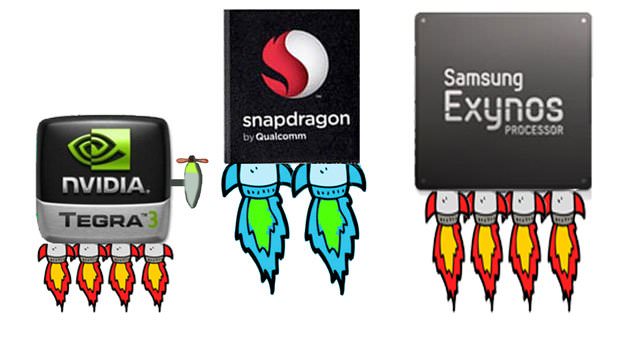 بهترین سیستم-روی-یک-چیپ (SoC) کدام است: کوالکام Snapdragon S4 دوهستهای یا سامسونگ Exynos 4412 d و انویدیا Tegra 3 چهارهستهای؟