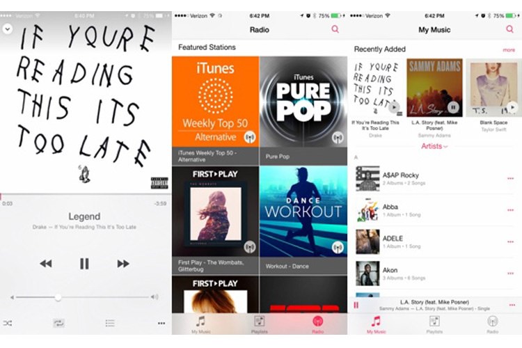 تماشا کنید: نسخه‌ی آزمایشی iOS 8.4 شامل یک اپلیکیشن پخش موسیقی جدید است