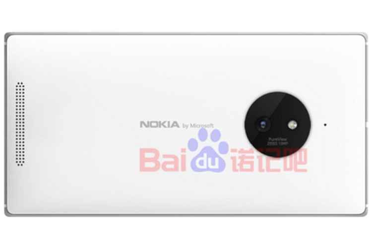 تصویر لومیا 830 حکایت از بکارگیری عبارت Nokia by Microsoft بهعنوان برند این محصول دارد