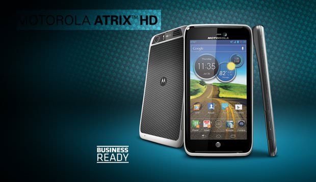 موتورولا از تلفن Atrix HD با صفحه نمایش ۴.۵ اینچ HD و ظاهر شبیه به Razr پرده‌برداری کرد