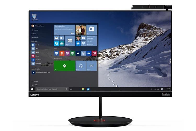 لنوو از نمایشگر ThinkVision با درگاه USB-C و پشتیبانی از شارژ بیسیم رونمایی کرد