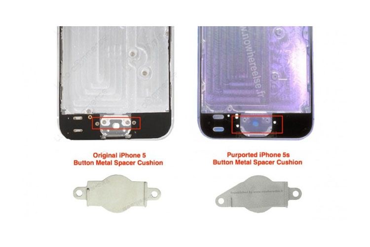 تصاویر جدید از پنل جلوی آیفون 5s، وجود تغییرات در دکمه Home را تایید می‌کند
