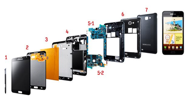 درون Galaxy Note سامسونگ چه قطعاتی وجود دارد