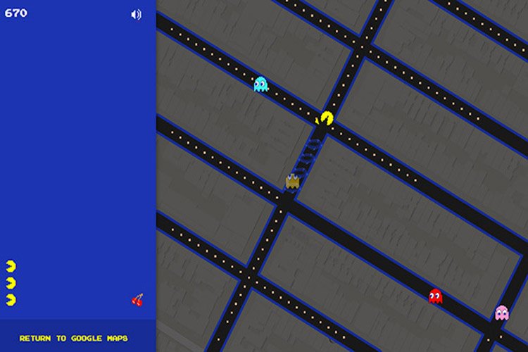 به کمک Google Maps بازی Pac Man را در خیابان خودتان اجرا کنید