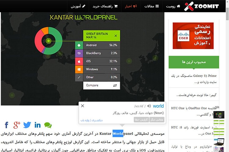 با افزونه ایرانی «واژه جادویی»، ترجمه لغات را به سرعت پیدا کنید
