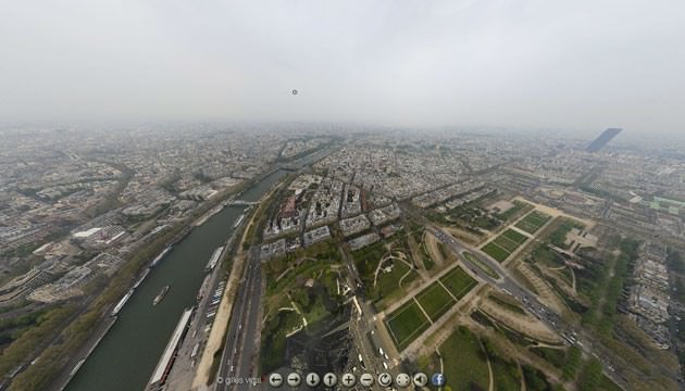 سفر به پاریس بر روی عکس پانارومای 360 درجه