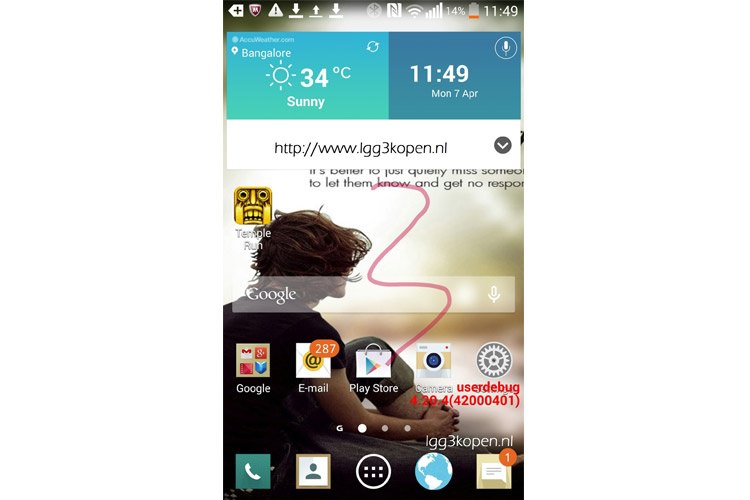 تصاویر منتسب به رابط کاربری LG G3، حکایت از تخت شدن رابط کاربری اپتیموس دارد