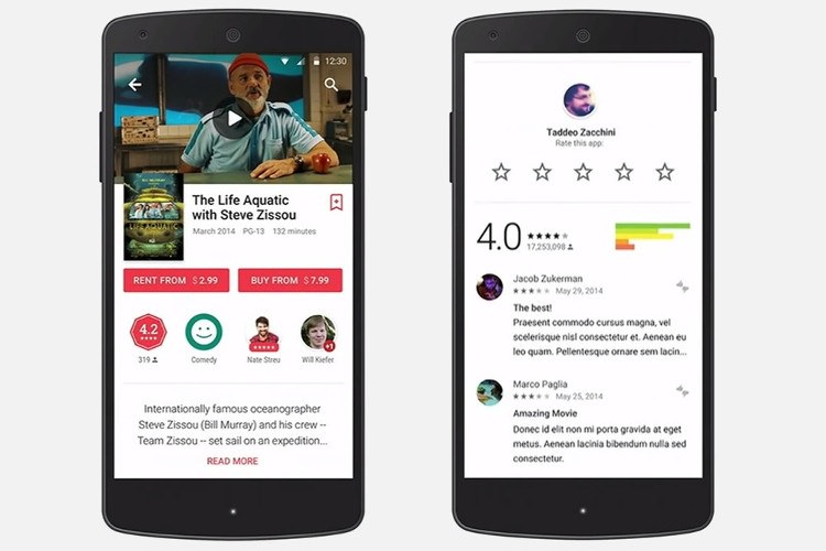 نسخه تازه Google Play با ظاهر جدید مبتنی بر طراحی متریال ارائه شد