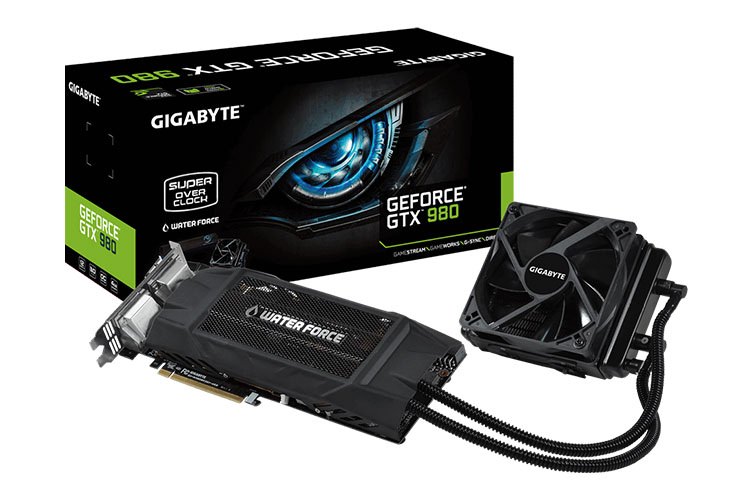 گیگابایت کارت گرافیک GTX980 را با خنک کننده مایع ارائه می کند