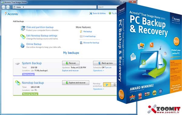 معرفی Acronis True Image Home 2011