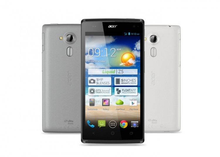 Liquid Z5، محصول جدید ACER با پردازنده 2 هستهای و صفحه نمایش 5 اینچی معرفی شد