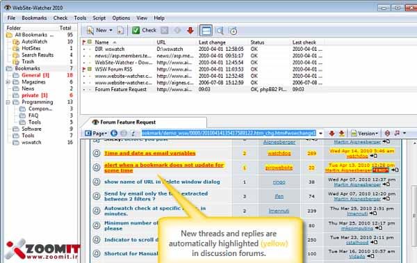 با Website-Watcher از بروز شدن سایت های مورد علاقه خود مطلع شوید