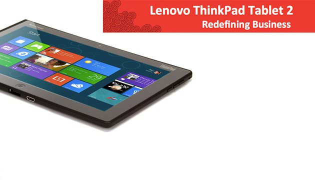 تبلت ویندوز ۸ لنوو با نام ThinkPad Tablet 2 کاربران اهل کسب و کار را هدف قرار داده است