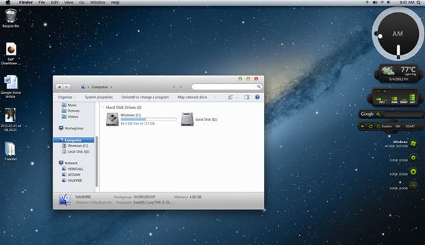 ظاهر ویندوز خود را شبیه شیرکوهی (Mountain Lion OS X) اپل کنید