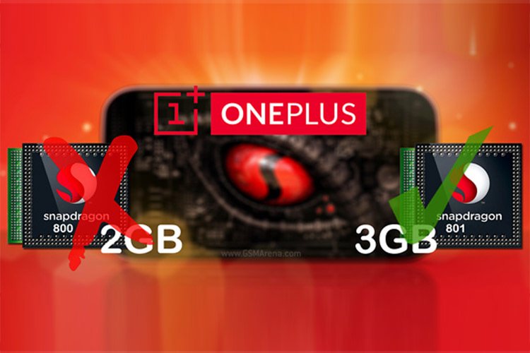 تلفن پرچمدار OnePlus One هم به S801 و 3 گیگابایت حافظهی رم مجهز میشود