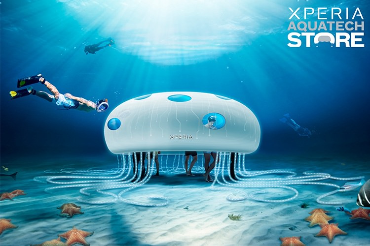 سونی موبایل تصویری از فروشگاه آکواریومی Xperia Aquatech را رونمایی کرد