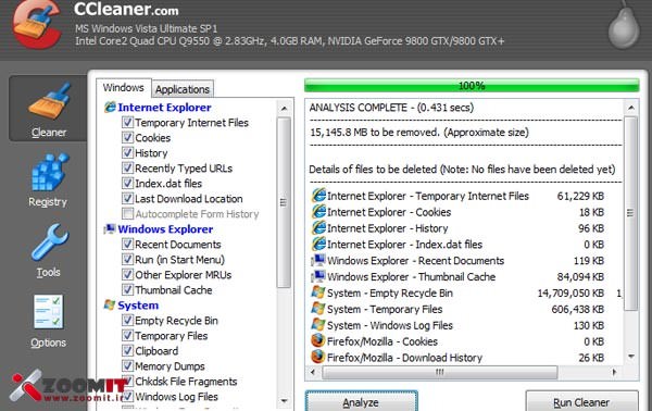 معرفی CCleaner – افزایش سرعت ویندوز، حذف فایل های اضافی