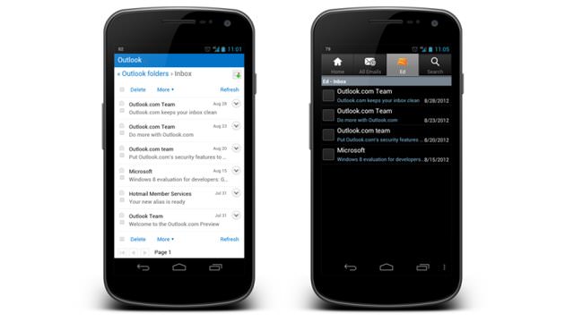 چطور از طریق ابزار اندرویدی به سرویس ایمیل outlook.com دسترسی داشته باشیم؟