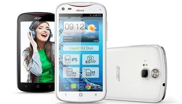گوشی Liquid E2 ایسر با پردازنده 4 هستهای و صفحه نمایش 4.5 اینچ