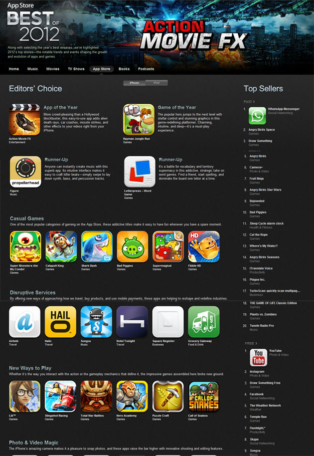 app best 2012