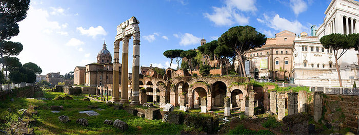بازدید از خرابه های باستانی امپراتور روم باستان در ایتالیا