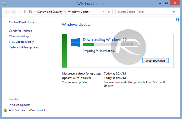 Windows 10 force download 5