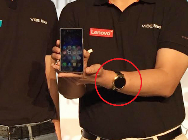 Lenovo executive Dillon Ye is caught wearing the Motorola Moto 360 2.jpg
