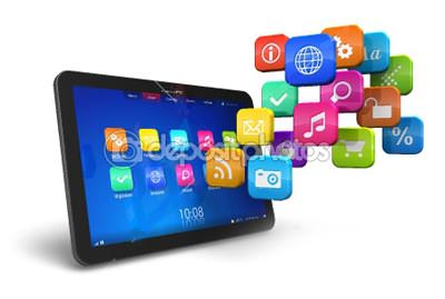 dep_7103330-Tablet-PC-with-cloud-of-application-icons